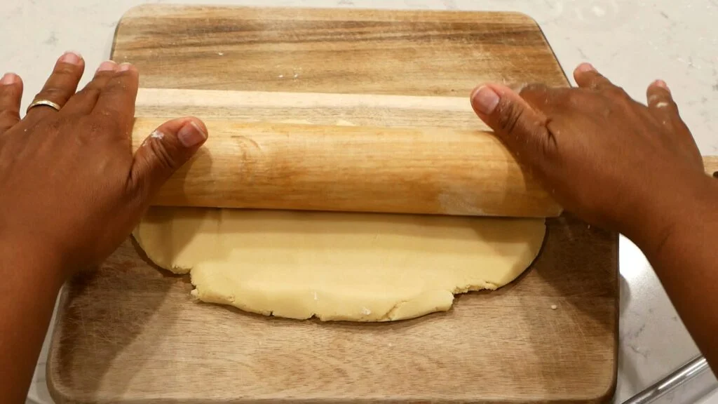 3 Ingredient Shortbread Cookies Roll out the dough