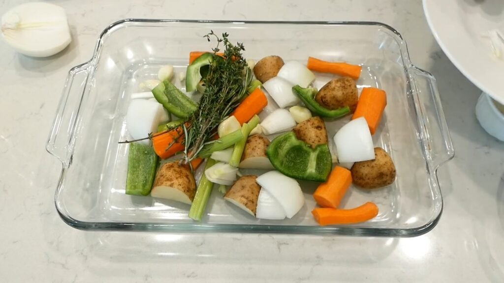 Vegetables in baking dish