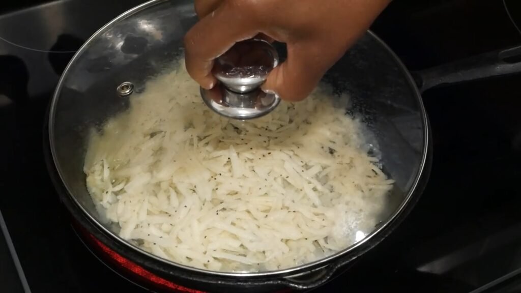Covering potatoes to allow them to soften