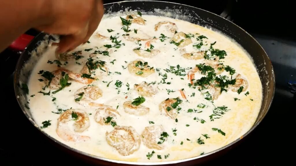 Creamy Garlic Parmesan Shrimp Pasta (Ready in 15 Minutes!) Adding fresh parsley is a great option