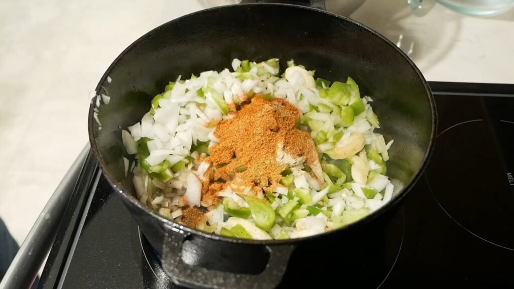 Adding seasoning to the pot