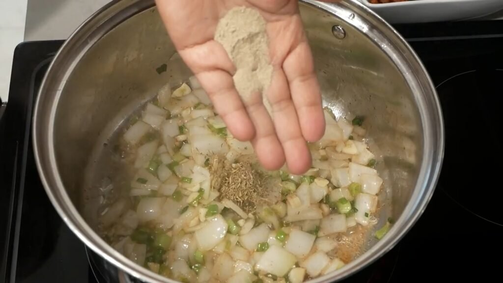 Creamy Potato Soup Recipe Adding the seasonings