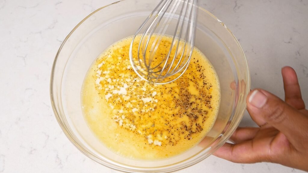 Seasoned egg mixture