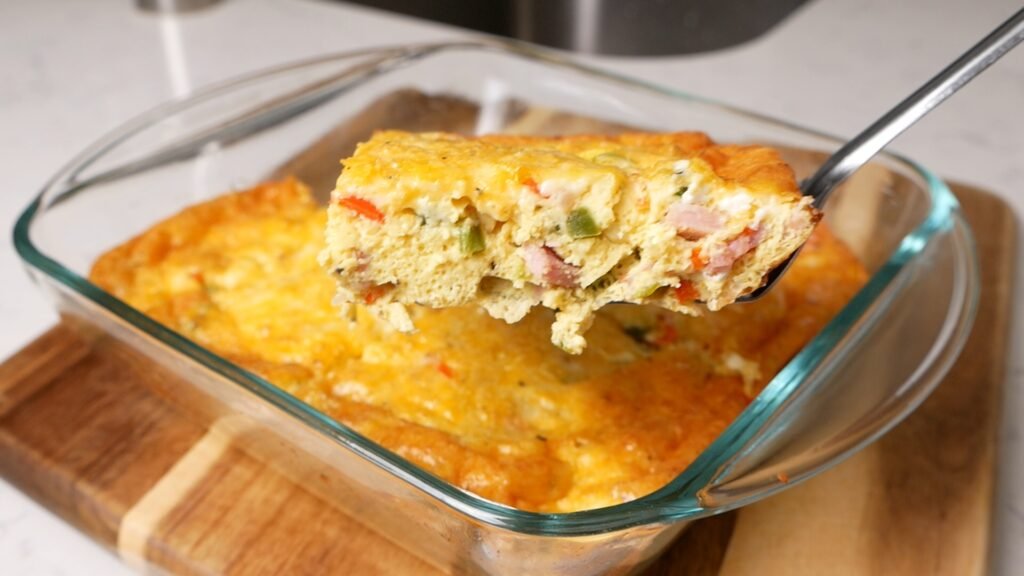 Baked Denver omelette fresh out of the oven