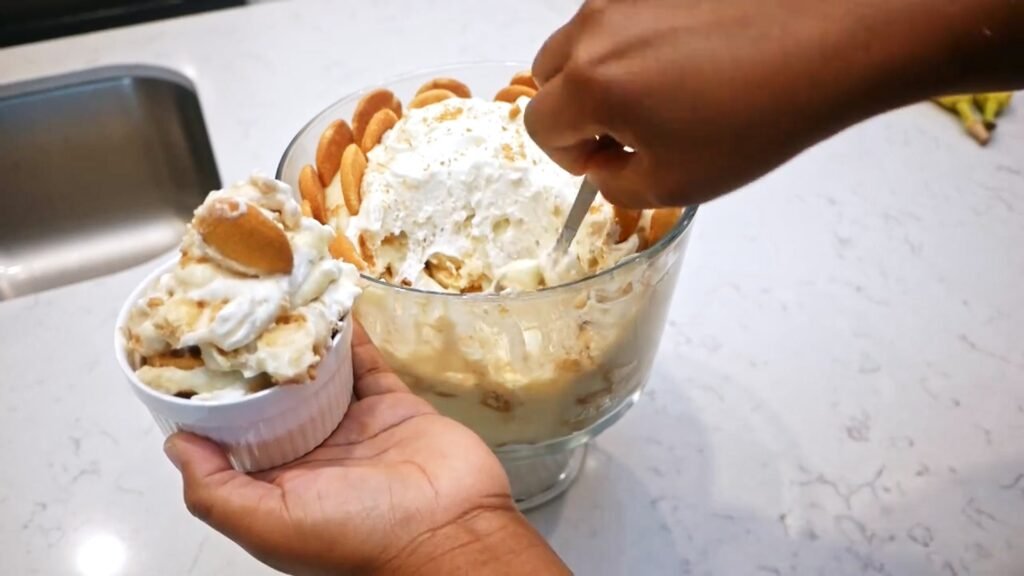 Homemade Banana Pudding Serving the banana pudding